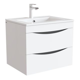 Тумба с раковиной IDDIS Cloud подвесная 60см белый CLO60W0i95K